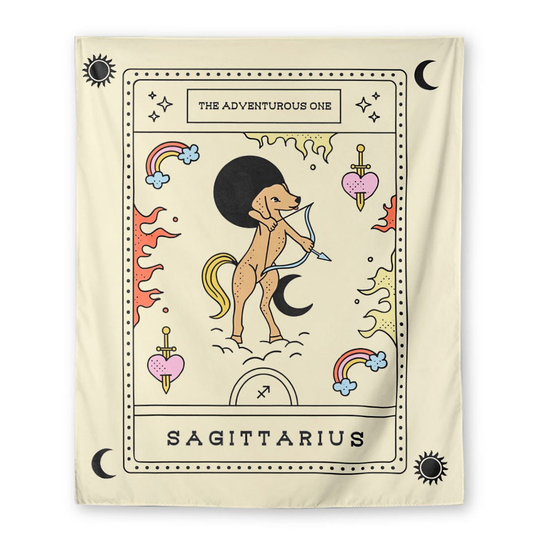 weenstrology wall tapestry | sagittarius - bean goods