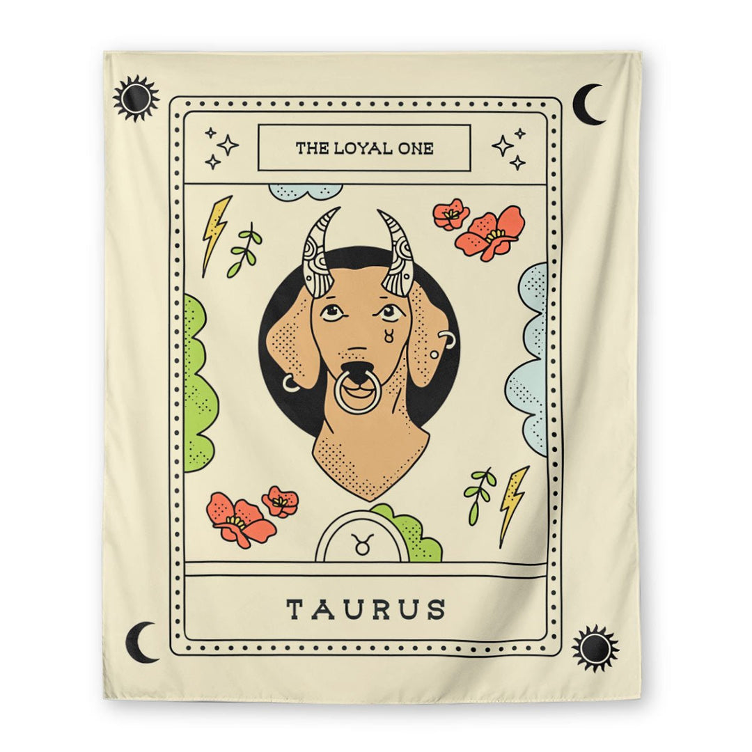 weenstrology wall tapestry | taurus - bean goods