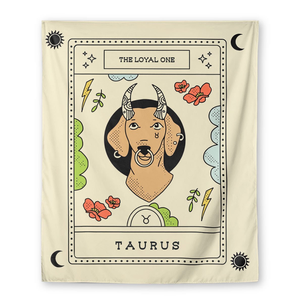 weenstrology wall tapestry | taurus - bean goods