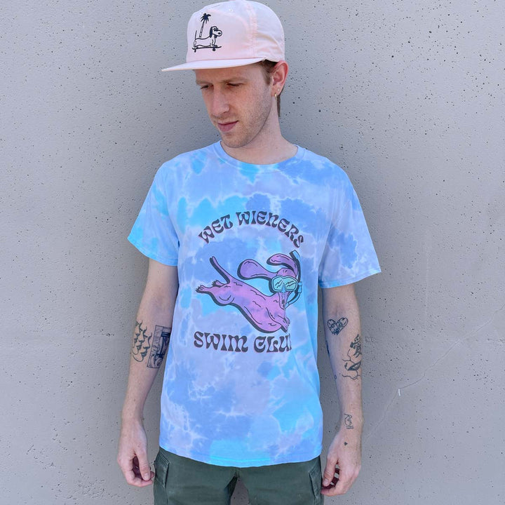 wet wieners swim club unisex tee | tie-dye - bean goods