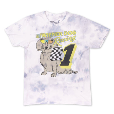 wiener dog racing unisex tee | tie-dye - bean goods