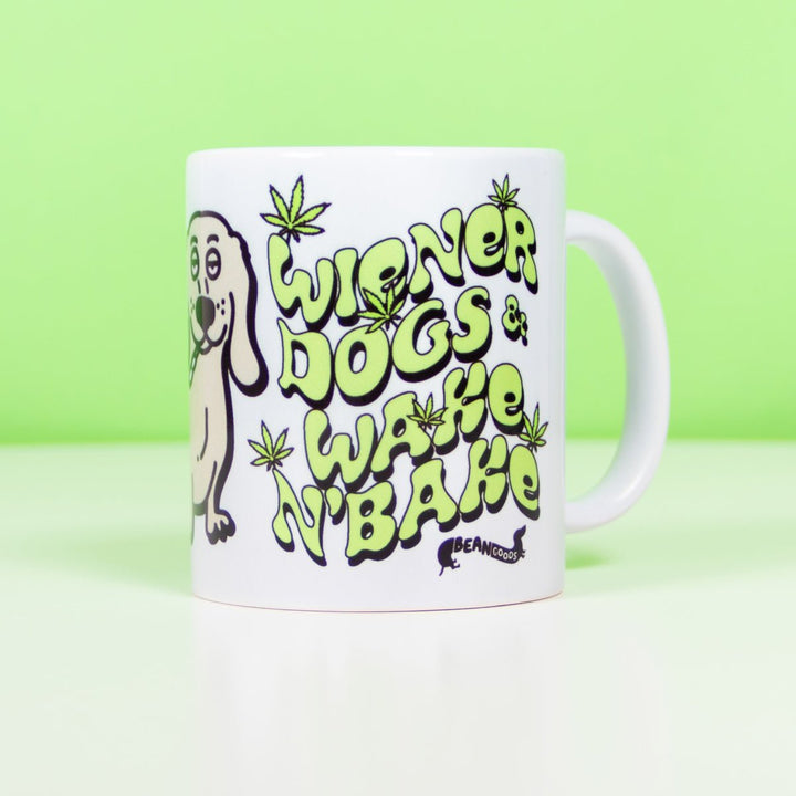 wiener dogs & wake n' bake mug - bean goods