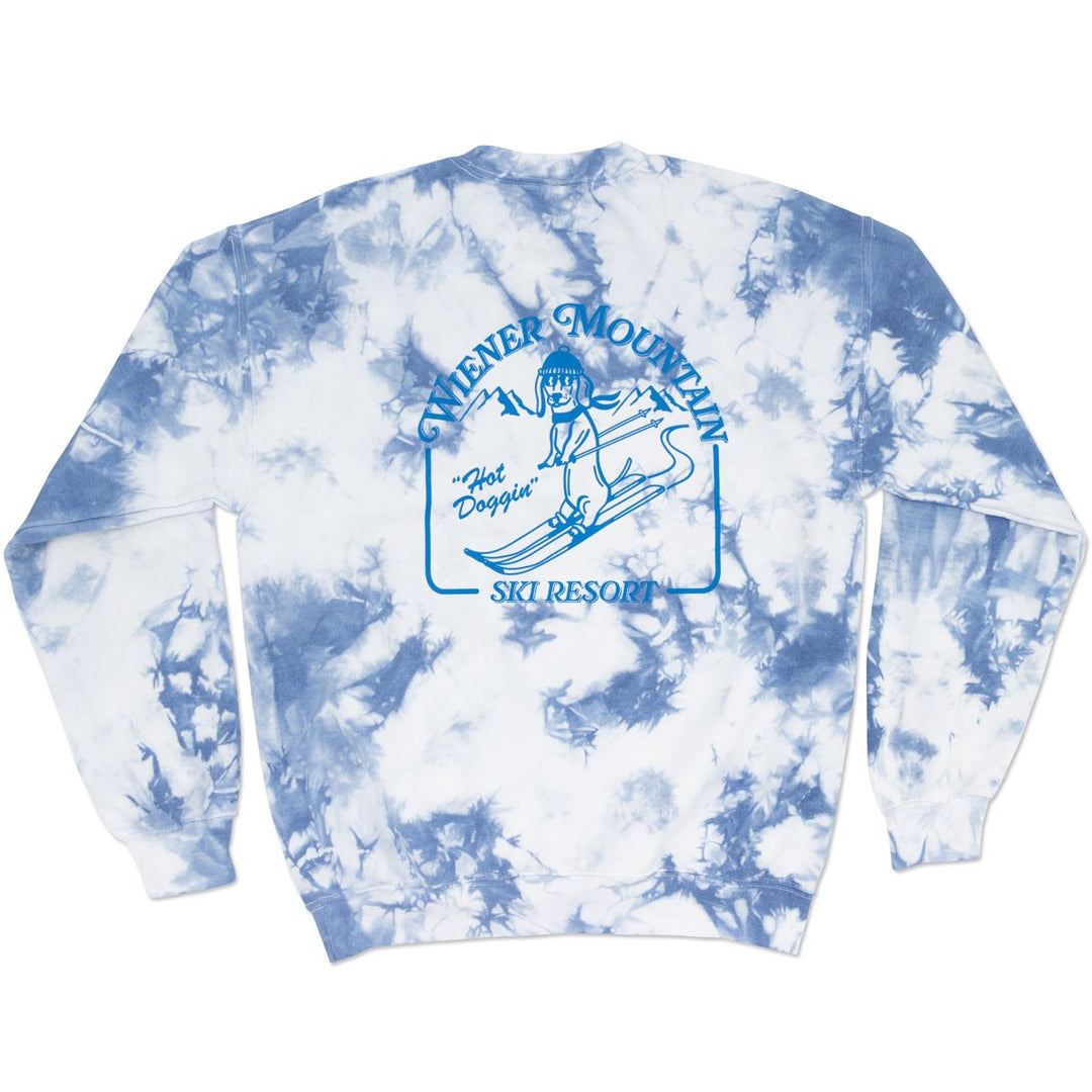 wiener mountain ski resort unisex crew sweatshirt | tie-dye - bean goods