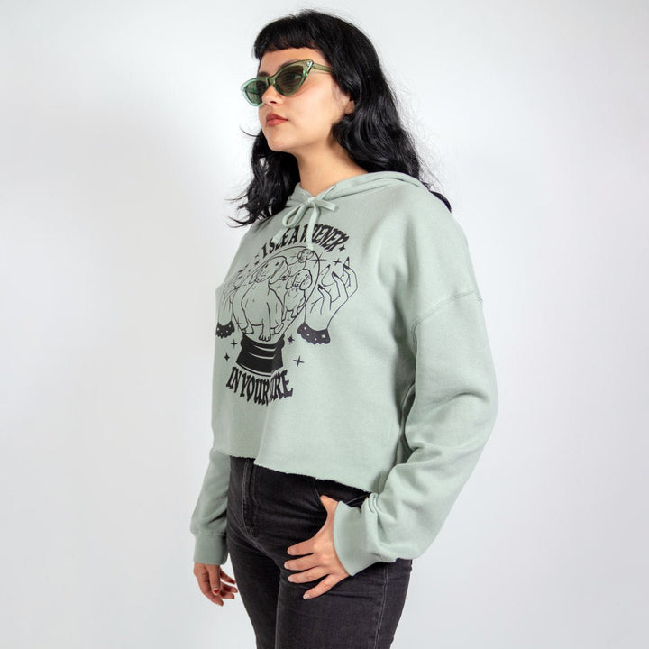 wiener psychic cropped hoodie - bean goods