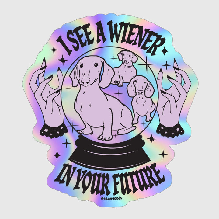 wiener psychic sticker - bean goods