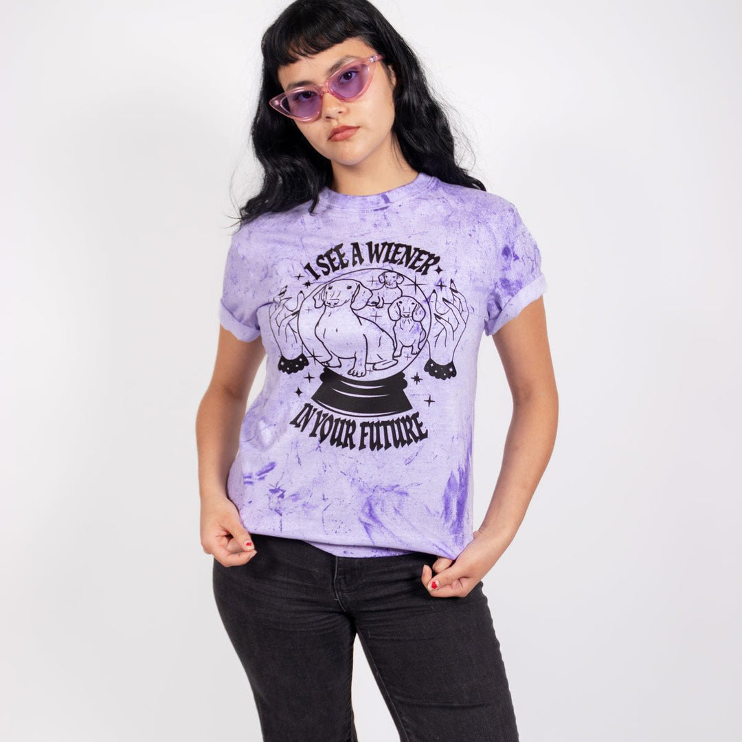 wiener psychic unisex tee | tie dye - bean goods