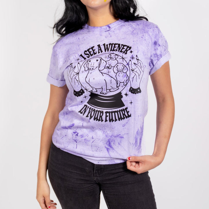 wiener psychic unisex tee | tie dye - bean goods