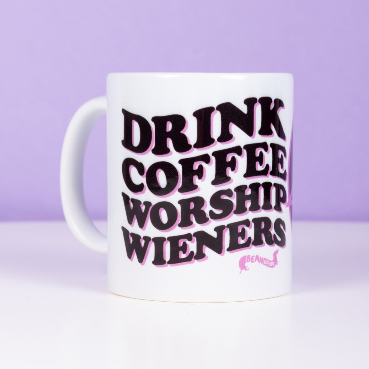 wiener worship mug - bean goods