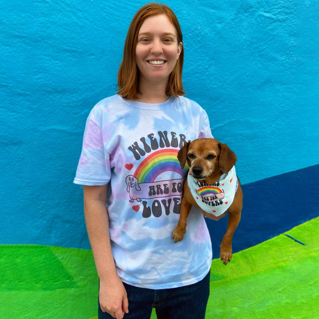 wieners are for lovers unisex tee | tie-dye - bean goods