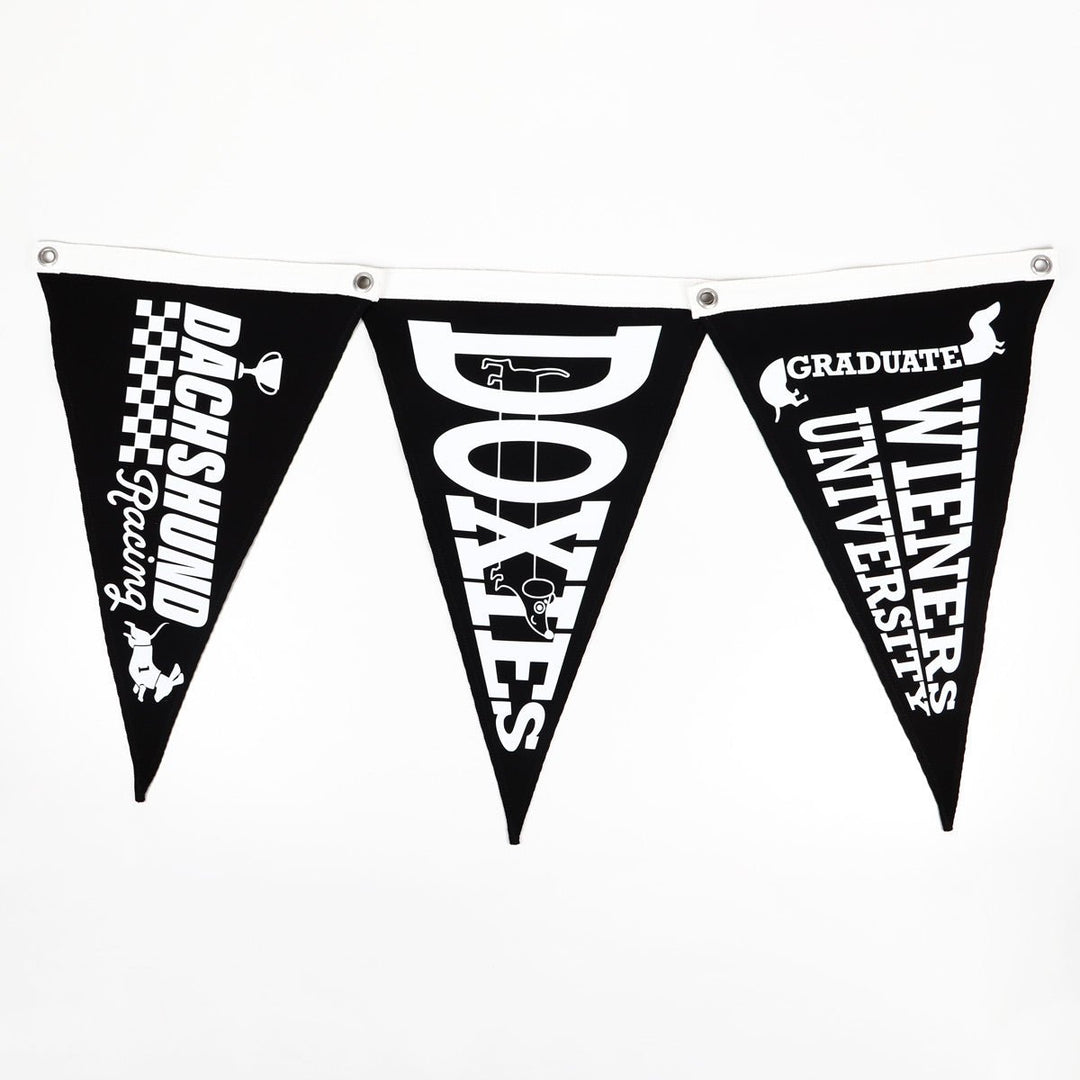 wieners university canvas pennant flag - bean goods