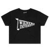 wieners university cropped tee | black