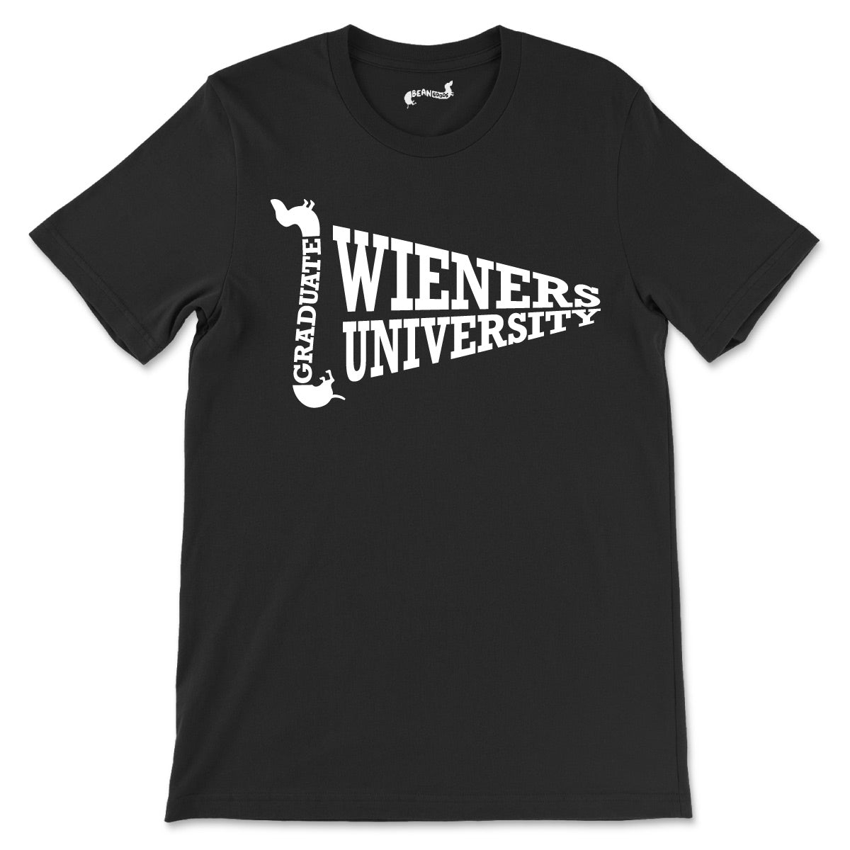 wieners university unisex tee | black - bean goods