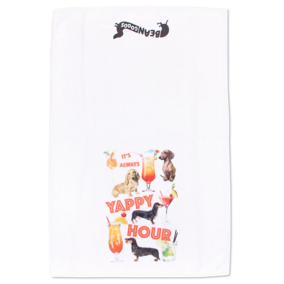 yappy hour hand towel - bean goods