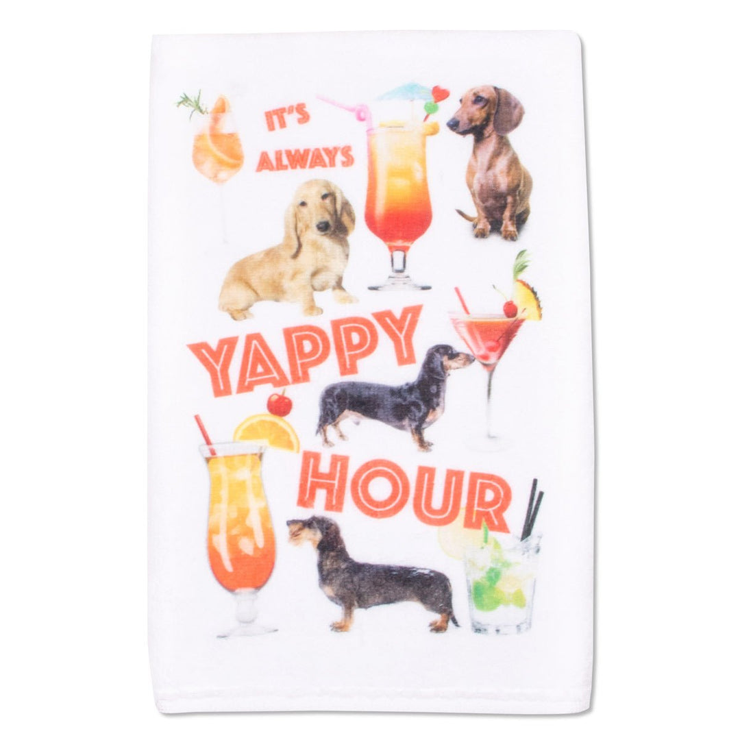 yappy hour hand towel - bean goods